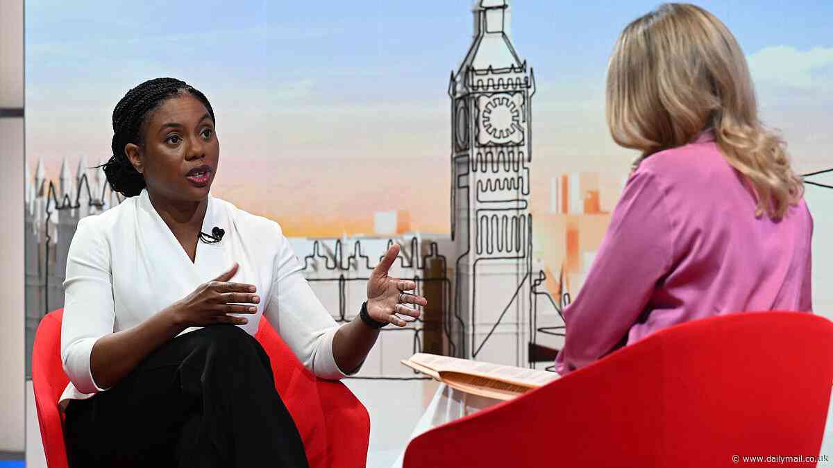 Kemi Badenoch warns Tory critics that replacing her as leader won't work as she defends her 'slow and steady' plan - but admits Nigel Farage could be PM