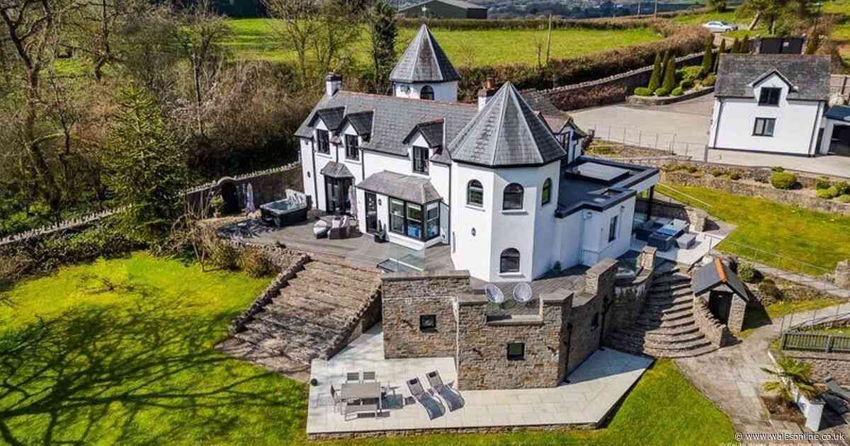 Modern castle complete with turrets for sale in perfect location for the best of all worlds