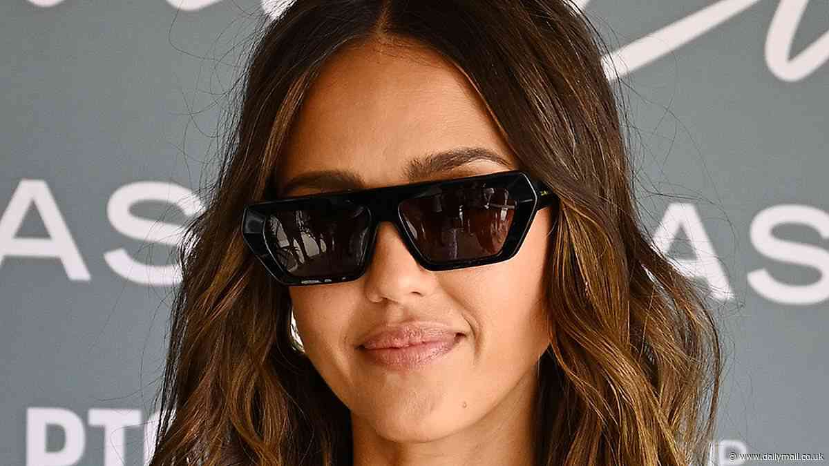Jessica Alba chats up Kris Jenner's boyfriend at Las Vegas pool party as she celebrates 44th birthday