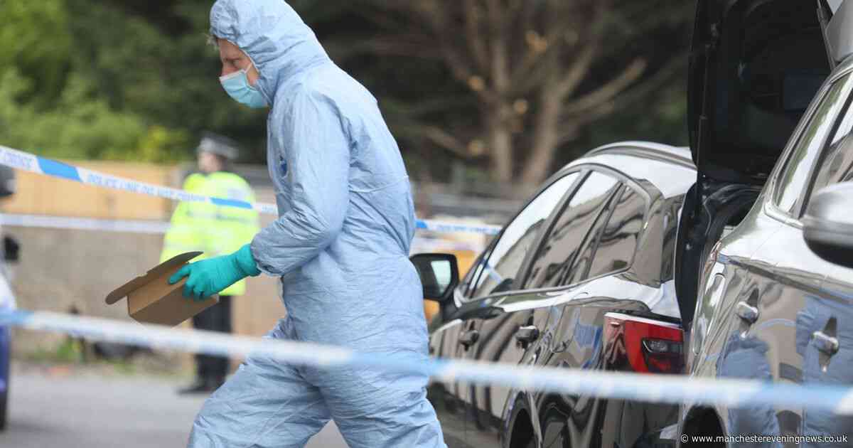 Smashed window as forensics scour scene as part of ongoing terror plot probe