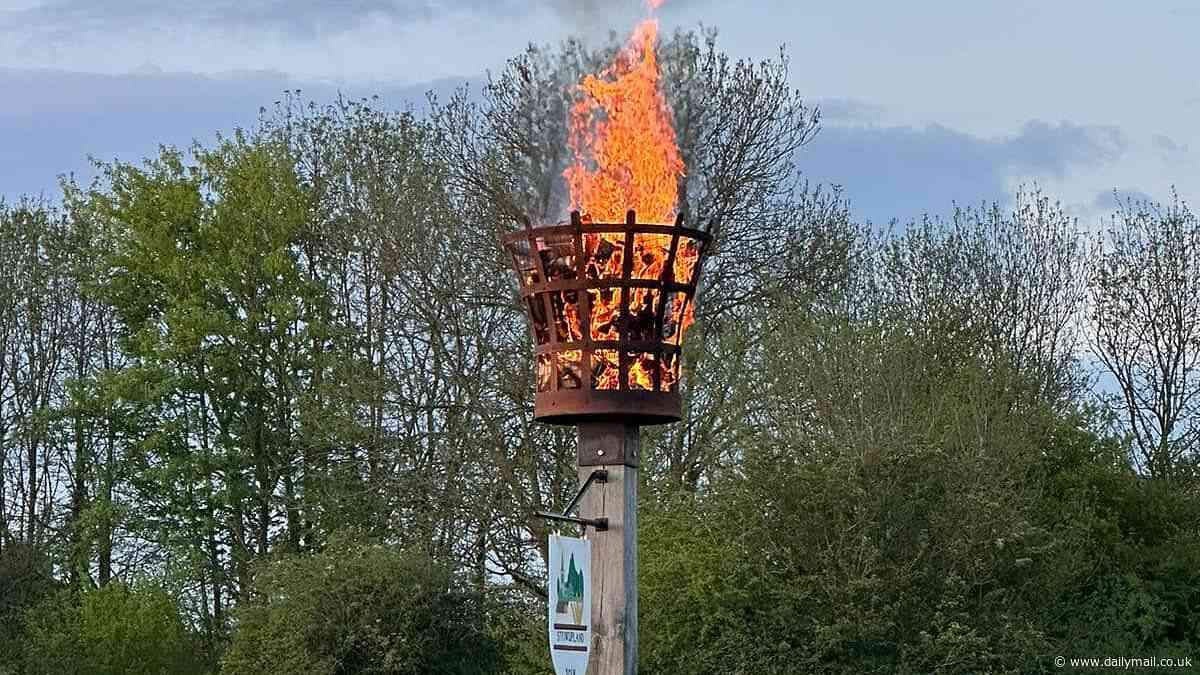 Fury as locals are forced to cancel their VE Day celebrations after travellers pitch up their caravans on village green