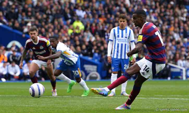 Alexander Isak on the spot to help Newcastle share the spoils at Brighton