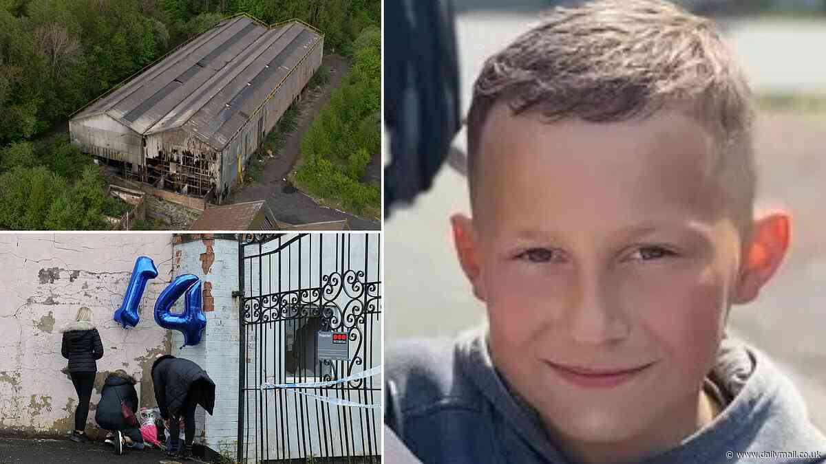 Tributes pour in for boy, 14, killed in fire at derelict warehouse - as 14 children are arrested over death