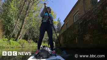 My day navigating a river on a paddleboard