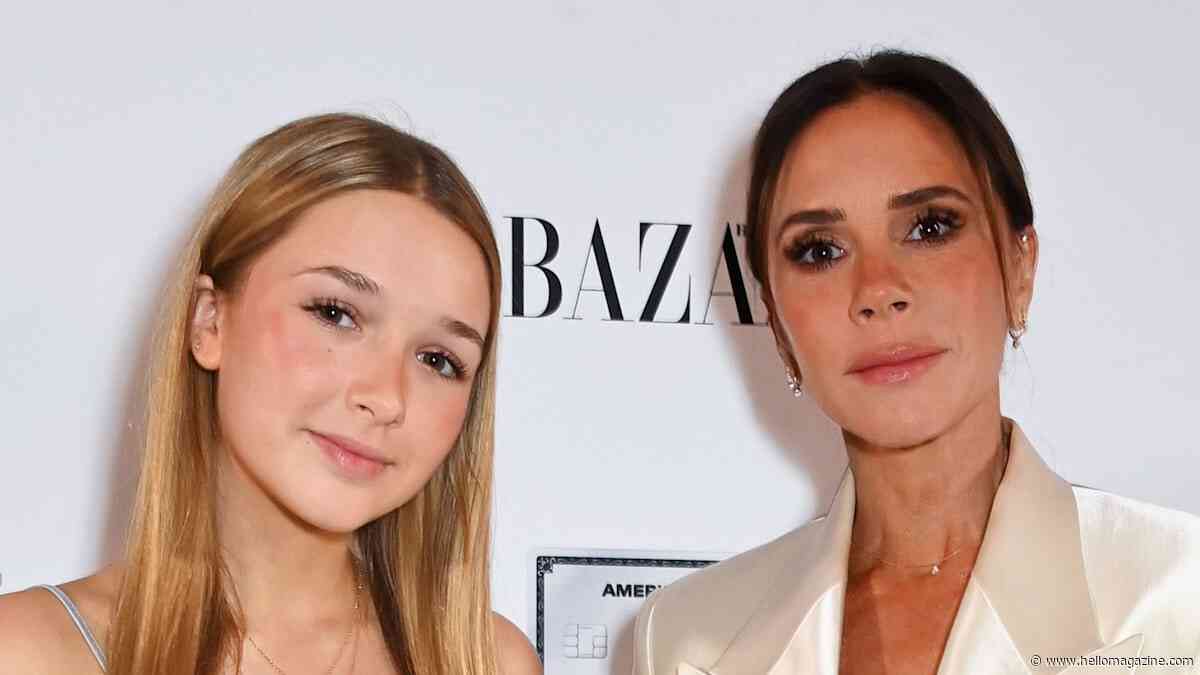 Harper Beckham debuts new hair as she twins with mother Victoria in silk dresses 