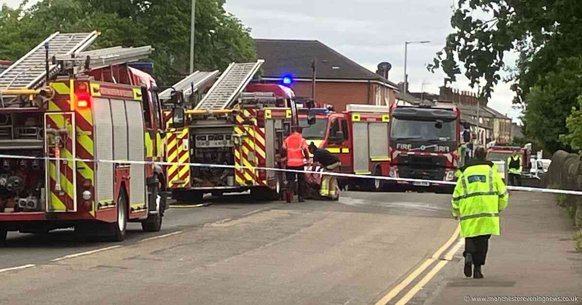 Huge scene in place with water rescue units after man found dead in Rochdale canal