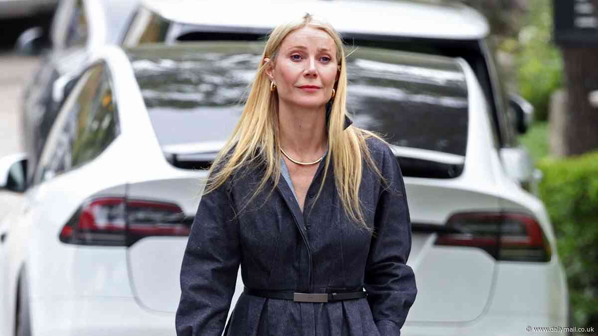 Gwyneth Paltrow's fashion faux pas as she supports Maria Shriver at Santa Barbara book signing