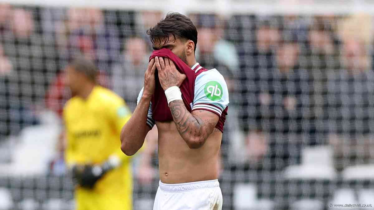 Lucas Paqueta breaks down in tears after being booked against Tottenham as West Ham star awaits verdict of his spot-fixing case
