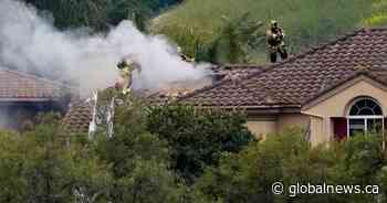 Plane crashes into Los Angeles-area neighbourhood, killing 2 people and a dog