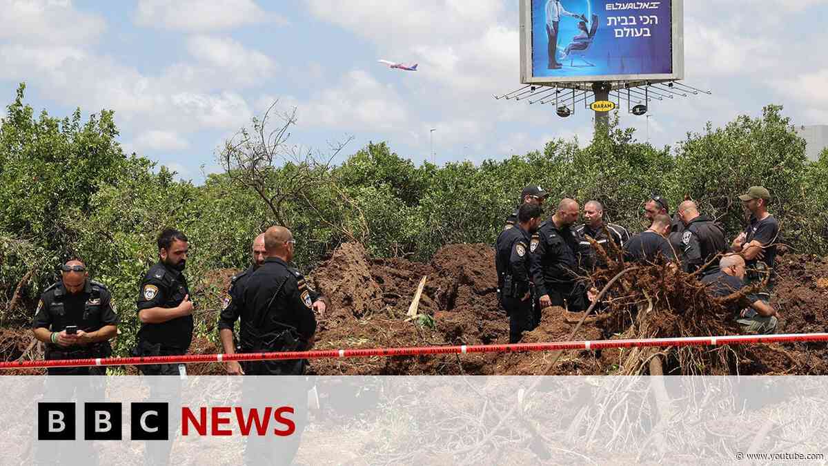 Houthi missile from Yemen hits near Israel's Ben Gurion airport | BBC News