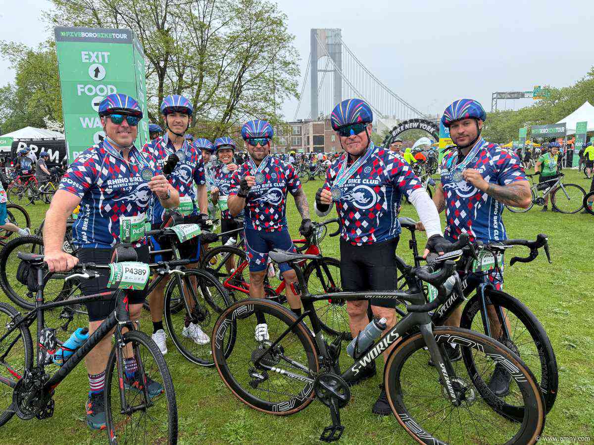 What rain? Thousands turn out for TD Five Boro Bike Tour through NYC on Sunday despite dreary skies