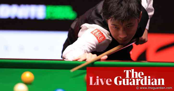 Zhao Xintong holds 11-6 lead over Mark Williams: World Snooker Championship final – as it happened