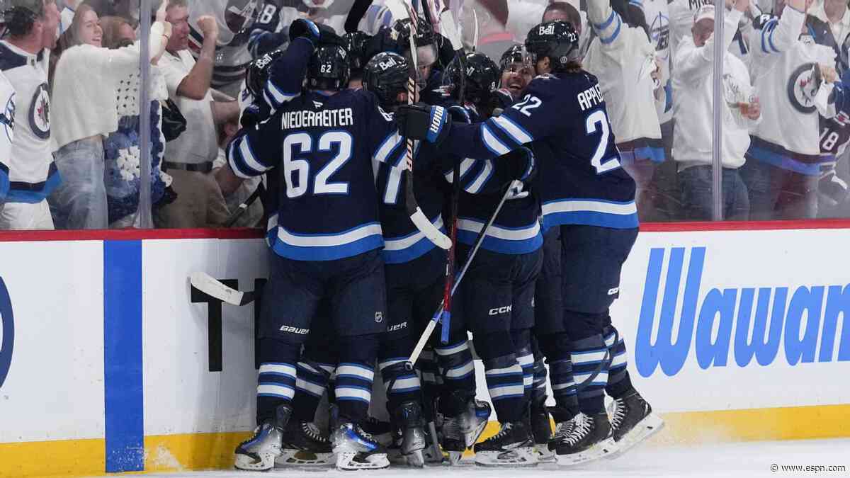 Jets rally, bounce Blues in 'thrilling' Game 7
