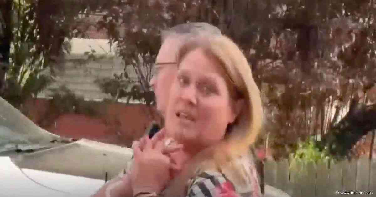 Road rage woman's disgusting act caught on camera during heated row