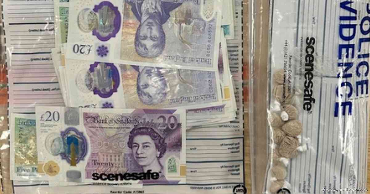 Cash, phones and suspected drugs found after car stopped in Middlesbrough town centre