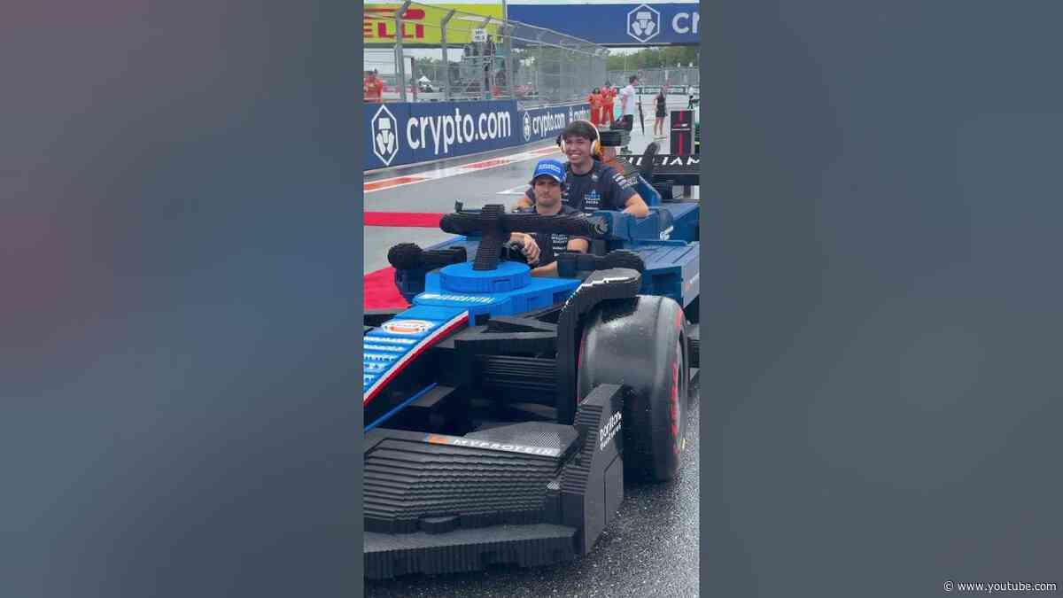 Drivers' Parade but make it LEGO F1 cars 🤩😅 #f1 #alexalbon #carlossainz