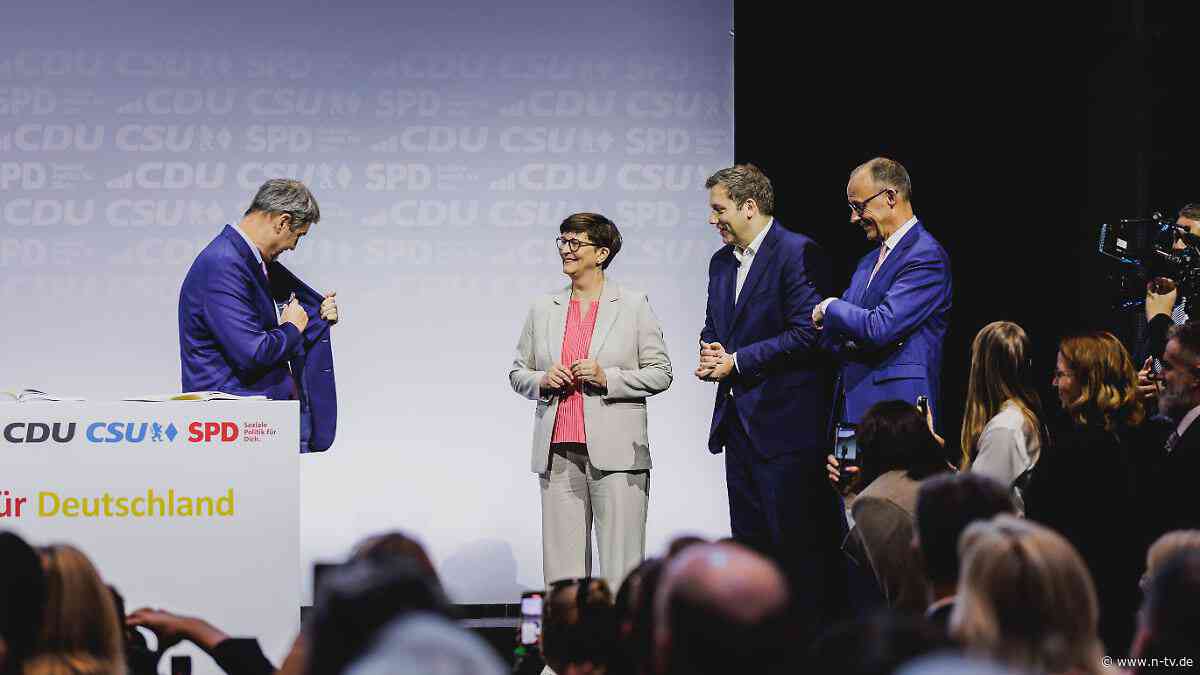 Koalitionsvertrag unterzeichnet: Union und SPD machen sich klein, wollen aber oho