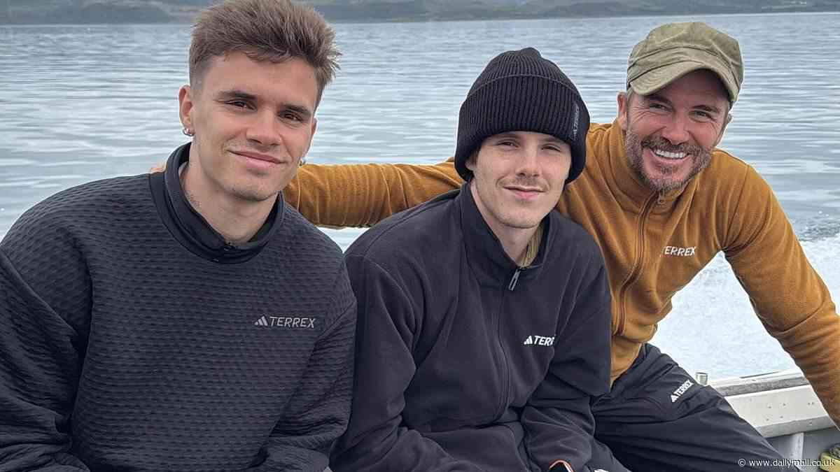 David Beckham sends olive branch to Brooklyn after his eldest son missed all of his 50th birthday celebrations including secret fishing trip away with Cruz and Romeo