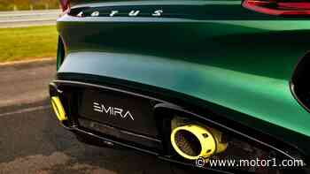 Lotus Emira With Yellow Exhaust Tips Pays Tribute to an F1 GOAT