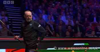 Crucible crowd erupts as Mark Williams shouts two words at fan mid-frame