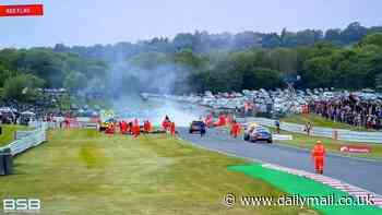 Two British Superbikes riders, 21 and 29, dead after 11-man crash which was shown on live TV saw Oulton Park event cancelled