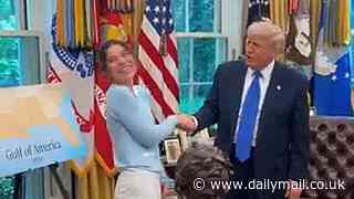 Donald Trump meets ballerina Ksenia Karelina who he helped free from Russian hellhole jail in prisoner swap