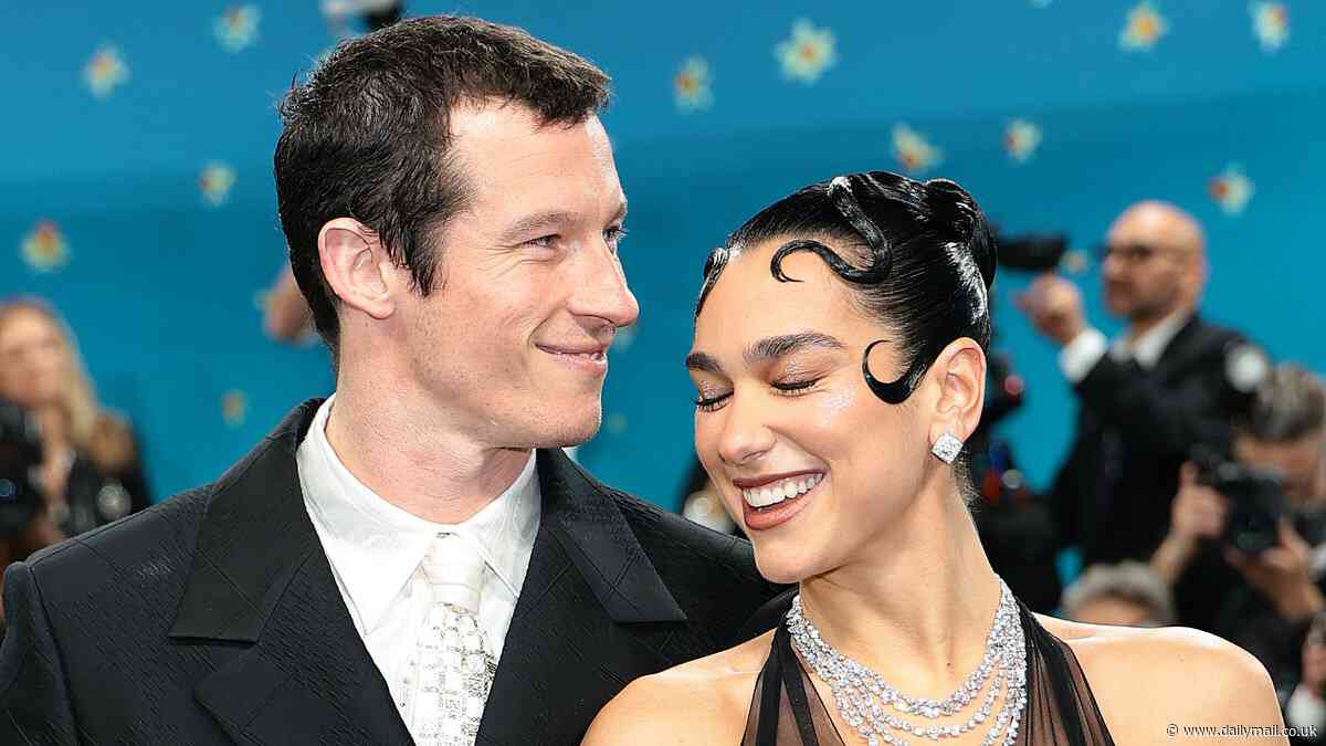 Met Gala 2025: Dua Lipa packs on the PDA with fiancé Callum Turner as she  flashes her engagement ring during couple's red carpet debut