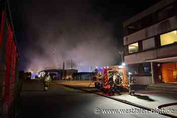 Großbrand bei Entsorgungsfirma in Dörentrup