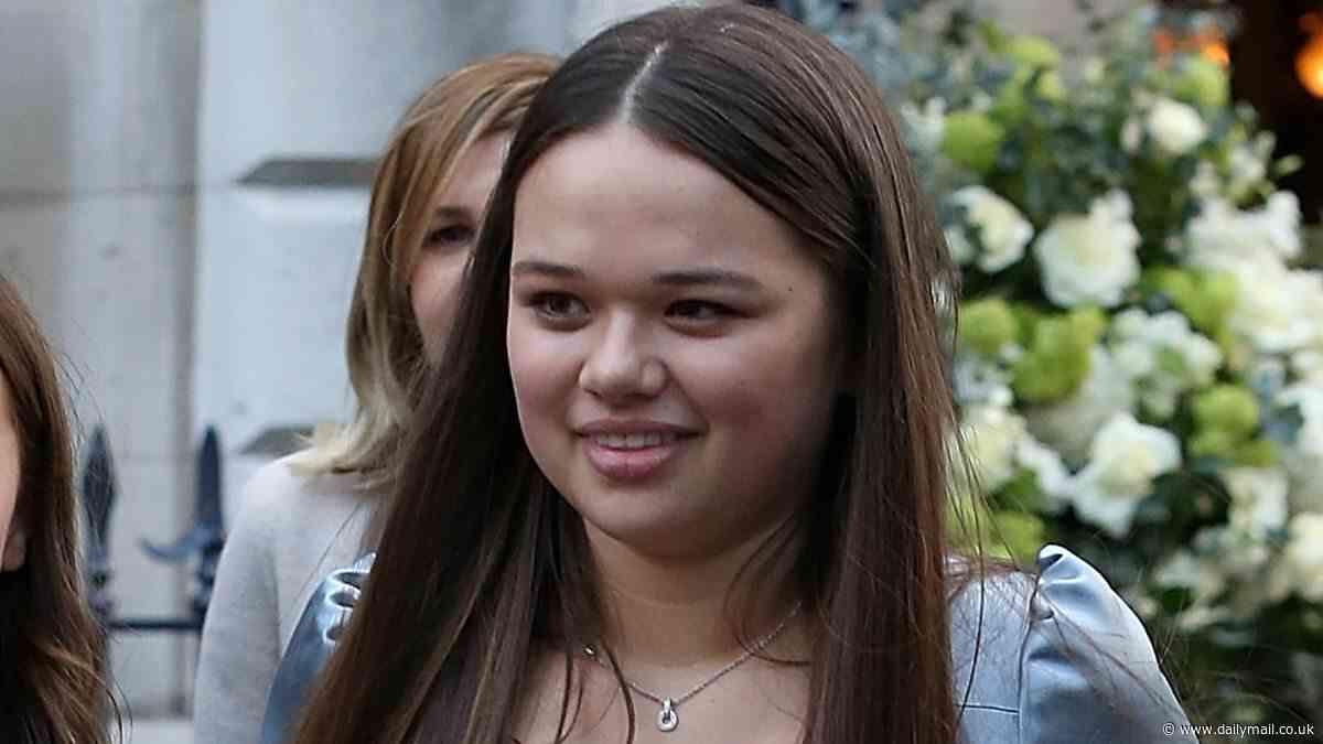 Rupert Murdoch's daughter doesn't look like this anymore! Grace Deng, 24, is all grown up at the Met Gala as she arrives with her mother Wendi, 56