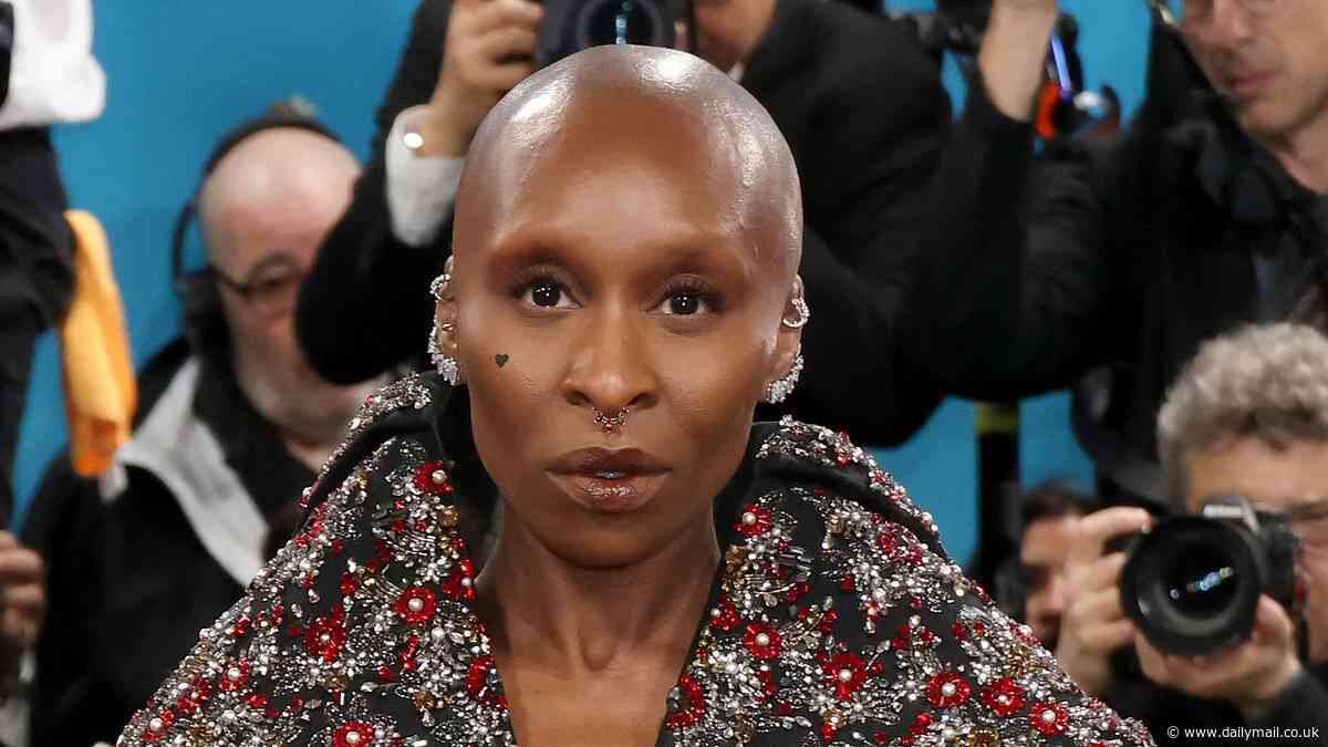 Met Gala 2025: Cynthia Erivo flashes her legs in a showstopping beaded bodysuit and a dramatic black skirt as she hits the star-studded carpet