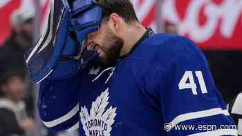 Leafs' Stolarz injured, leaves Game 1 win in 2nd