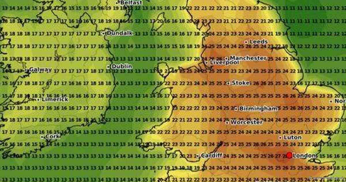 Exact date Brits set to sizzle in European heat plume as mercury soars to 27C