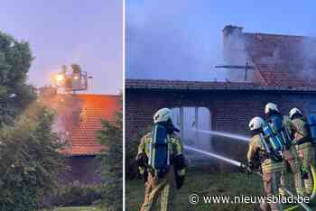 Uitslaande brand legt hoevewoning volledig de as: geen gewonden