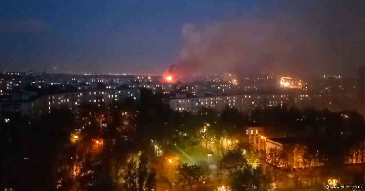 BREAKING: Huge Ukrainian drone strike shuts down all four major Moscow airports with fireball in path
