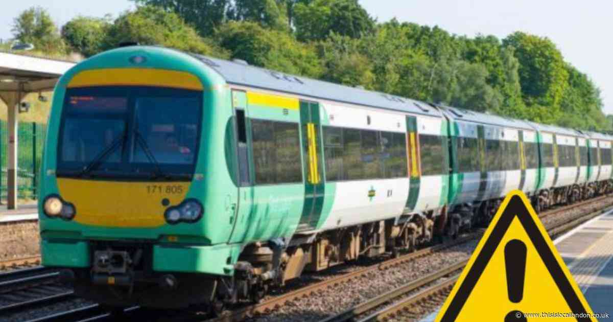 The Southern trains in Sutton and Croydon cancelled this first week of May