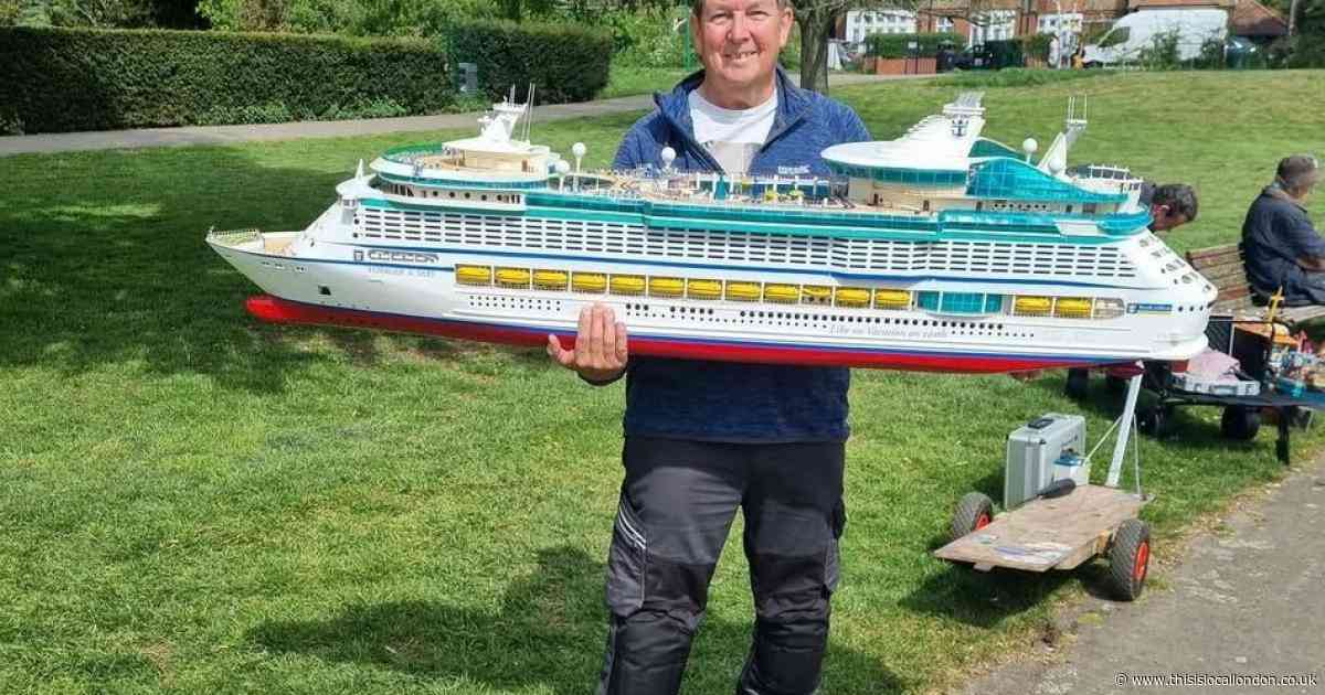 Joy as model boats return to park pond