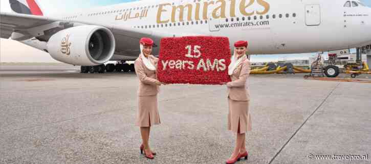Emirates viert 15 jaar passagiersvluchten tussen Amsterdam en Dubai