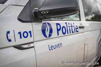 Vandalen vernielen houten deur aan appartementsgebouw