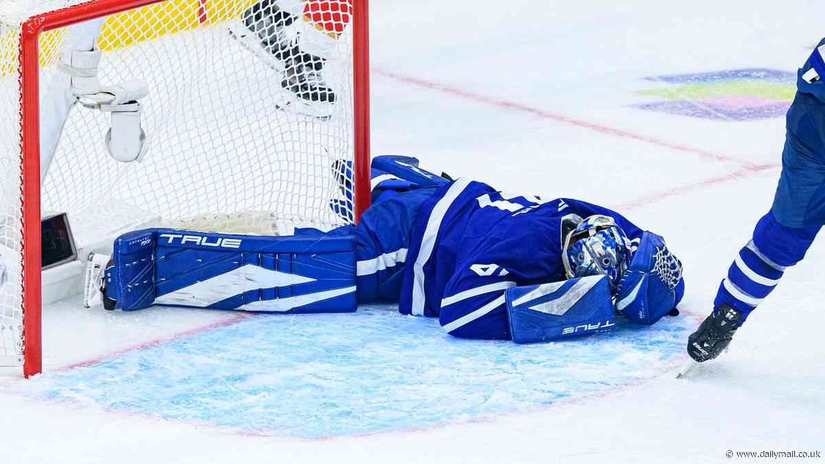 Major concern as NHL star vomits on sideline after taking puck to the face... before being carried out on stretcher