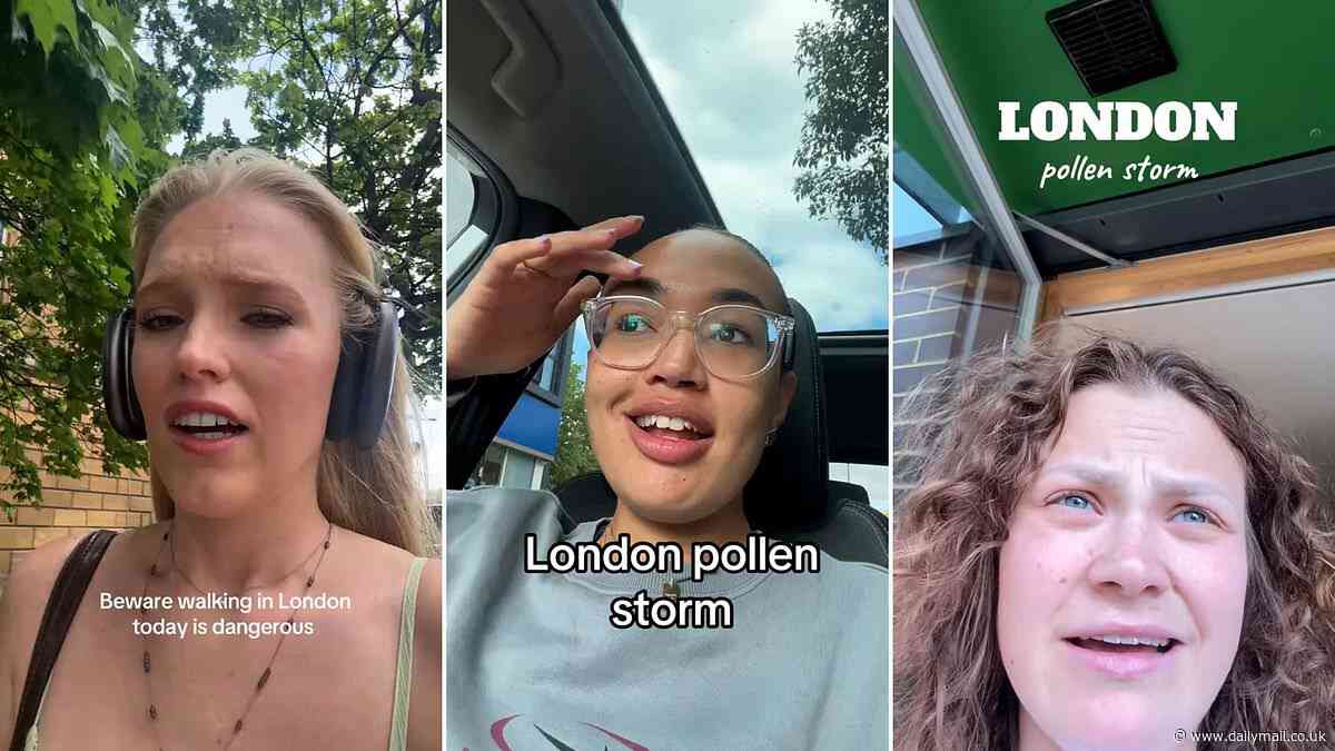 Mystery pollen bomb strikes London: Baffled residents complain of tight chests, red eyes, and brain fog - despite the Met Office forecasting low levels