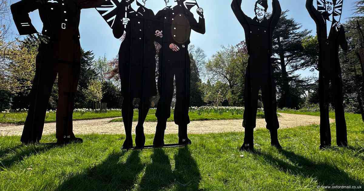 Life-sized silhouettes being displayed at Blenheim Palace to mark VE Day