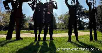Life-sized silhouettes being displayed at Blenheim Palace to mark VE Day