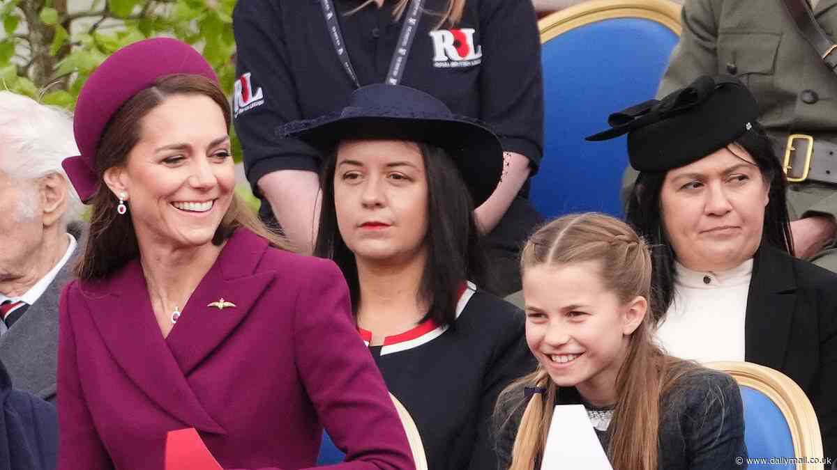 The five word remark Kate Middleton made to Princess Charlotte about dad William at the VE Day flypast is revealed by lip reader