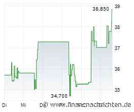 Die Aktie von AngloGold Ashanti plc heute stark: Kurs legt deutlich zu (38,61 €)