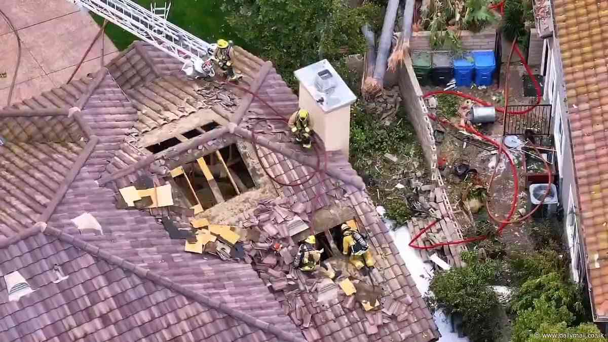 Listen to eerie six final words of pilot moments before plane crashed into California house, killing two