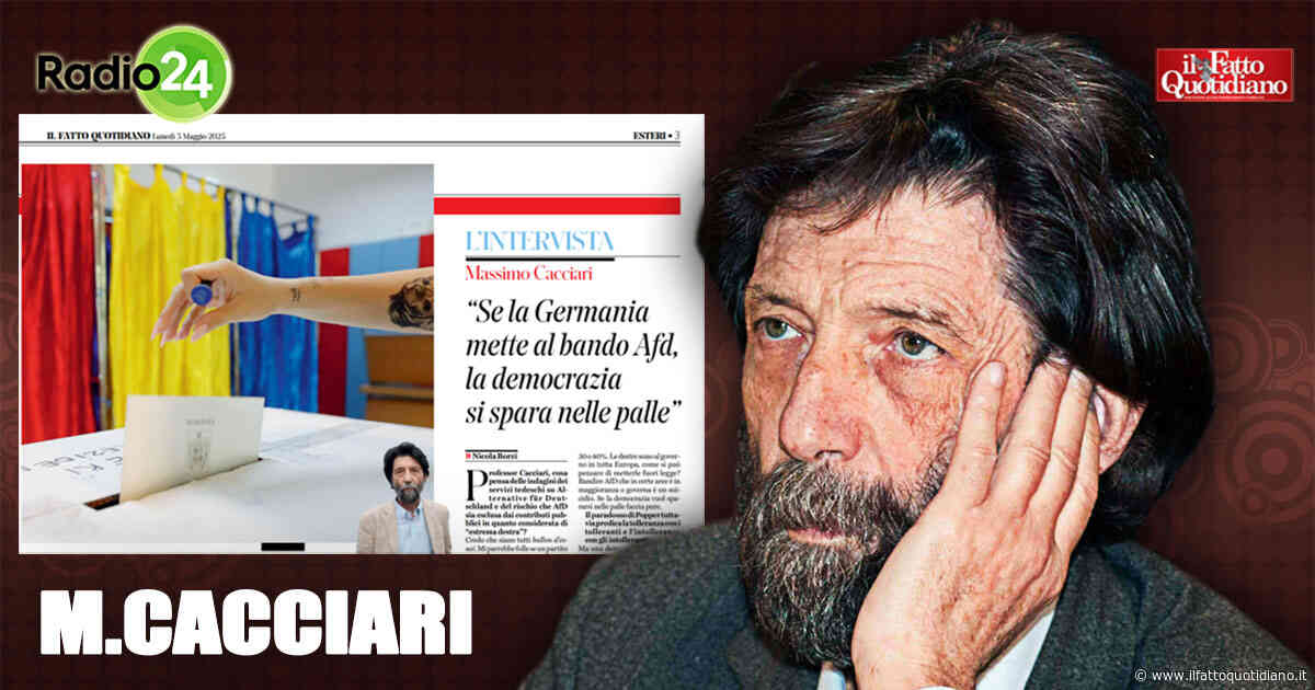 Cacciari: “La sinistra grida contro le destre, ma poi non fa un piffero di niente. Ipocriti”