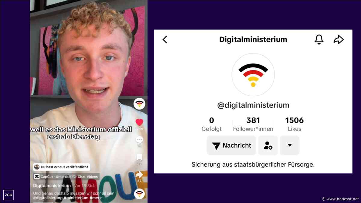 Gen-Z-Kommunikationsberatung: Warum sich Charles Bahr den TikTok-Kanal @digitalministerium gesichert hat