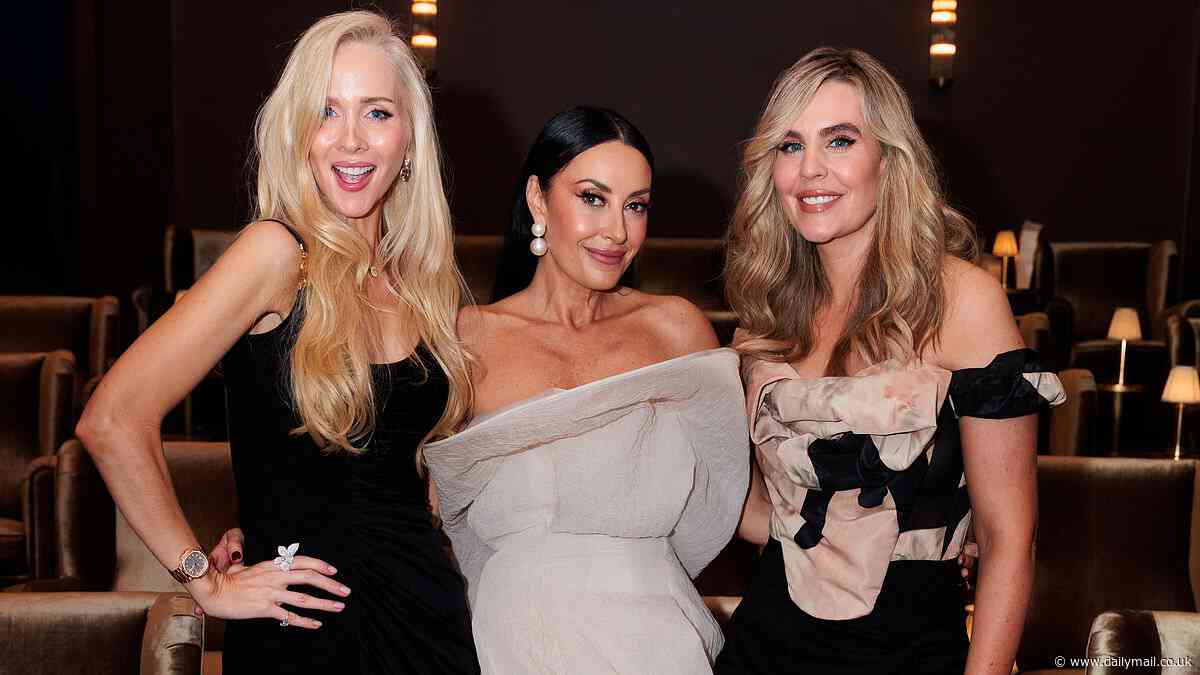 Real Housewives of Sydney's Kate Adams, Terry Biviano and Martine Chippendale dazzle in glamorous gowns at glitzy viewing party