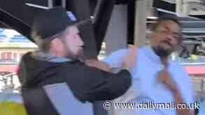 Shocking moment Pirates employee lashes out at fan in wild violent fight during game