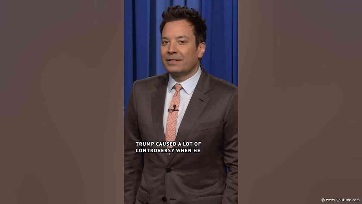 Over the weekend, Trump posted an AI image of himself as the Pope. #FallonTonight